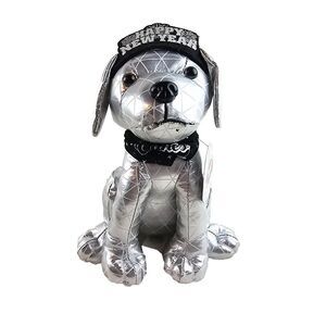 Raising Cane's Countdown Cane Limited Edition Plush Puppy Silver Happy New Year